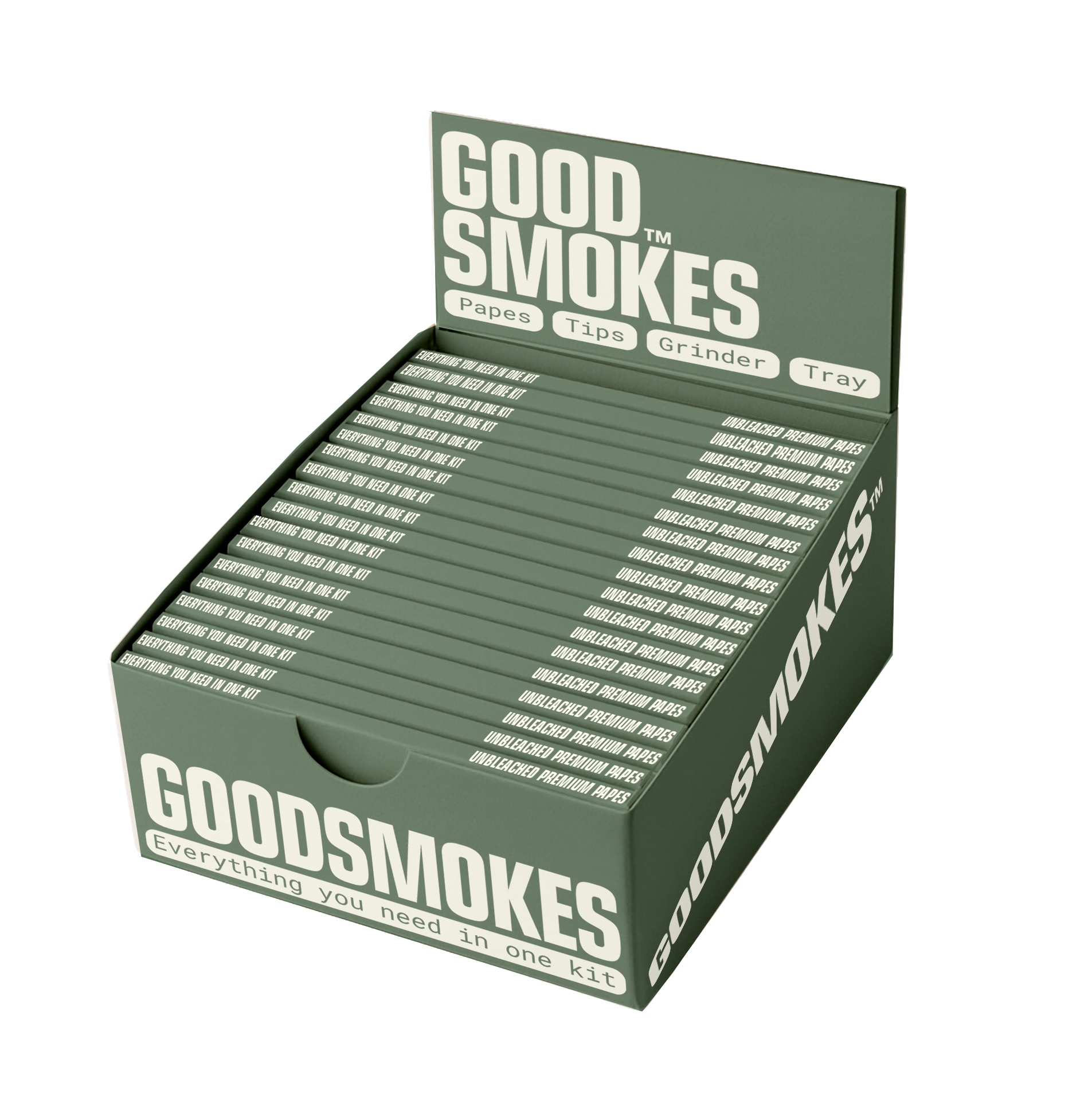 GREEN ALL IN ONE ROLLING KIT UNBLEACHED